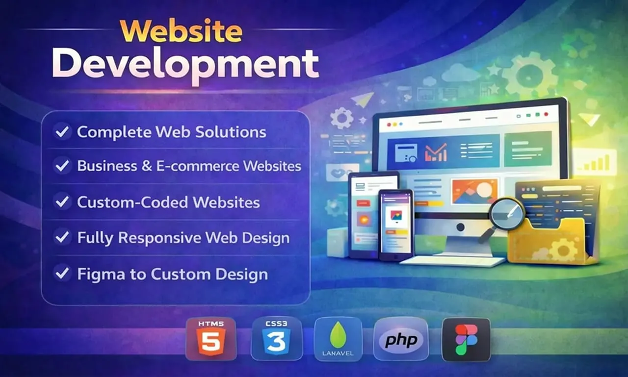 i will build responsive website and do custom development