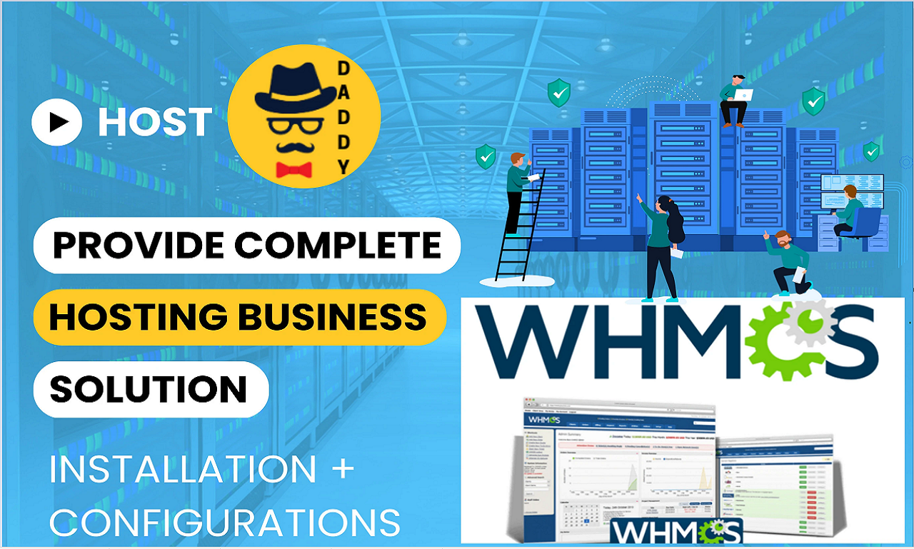 I will setup full web hosting, reseller business with setup whmcs or whm cpanel